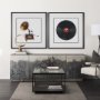 16017 - Gramaphone by Deborah Revell Hand Embelished Framed Art Print Matted under Glass