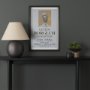 16024 - Ephemera Sculpture by The Vintage Collection Hand Embelished Text Framed Artwork Matted under Glass