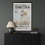 16027 - Ephemera Flower Show by The Vintage Collection Hand Embelished Framed Artwork Matted under Glass