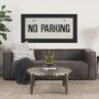 16041 - No Parking LG by Mercana Studio Hand Embelished Textured Framed Artwork Matted under Glass