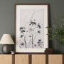 16043 - Meadow R by Mercana Studio Hand Embelished Textured Framed Artwork Matted under Glass