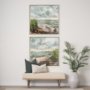 102742-FL - Beach View II by Mercana Studio Hand-Embellished Textured Framed Canvas Artwork