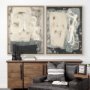102749-FL - Textural Echo - Ash by Kristine Hegre Hand-Embellished Textured Framed Canvas Artwork
