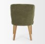 71277 - Niles 20" Seat Height Moss Olive Fabric Seat W/ Mid Brown Wooden Legs Wingback Dining Chair