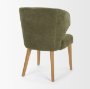 71277 - Niles 20" Seat Height Moss Olive Fabric Seat W/ Mid Brown Wooden Legs Wingback Dining Chair