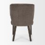 71268 - Niles 20" Seat Height Brown Fabric W/ Dark Brown Wooden Legs Wingback Dining Chair