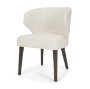 69399V - Niles 20" Seat Height Cream Fabric Seat W/ Dark Brown Wooden Legs Wingback Dining Chair