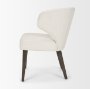 69399V - Niles 20" Seat Height Cream Fabric Seat W/ Dark Brown Wooden Legs Wingback Dining Chair
