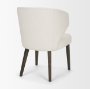 69399V - Niles 20" Seat Height Cream Fabric Seat W/ Dark Brown Wooden Legs Wingback Dining Chair