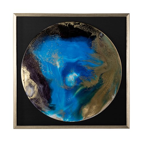 13037 - Blue Planet by Barbara Mercado a Framed Art Print Matted under Glass