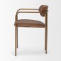 71227 - Parker Brown Leather Seat Gold Metal Frame Dining Chair
