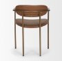 71227 - Parker Brown Leather Seat Gold Metal Frame Dining Chair