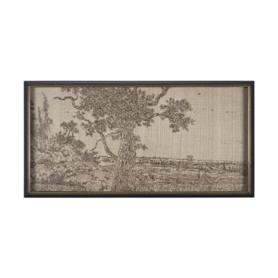 15819 - Landscape with an Oak Tree by Hercules Segers a Hand Embellished Framed Decograph Art Print