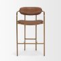 71228 - Parker Brown Leather Seat Gold Metal Counter Stool
