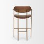71228 - Parker Brown Leather Seat Gold Metal Counter Stool