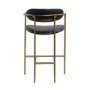 69362V - Parker Black Leather Seat Gold Metal Counter Stool
