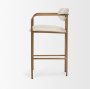 68562V - Parker Cream Fabric Seat Gold Metal Counter Stool