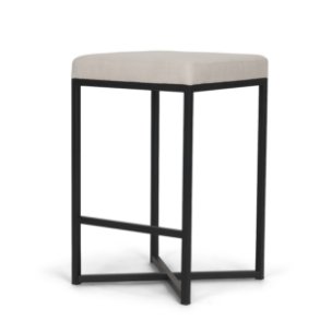 Frodo Backless 26.5in Seat Counter Stool | Counter White Fabric