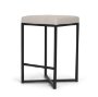 68444V - Frodo 26.5H Seat Height White Fabric Seat Black Metal Base Stool