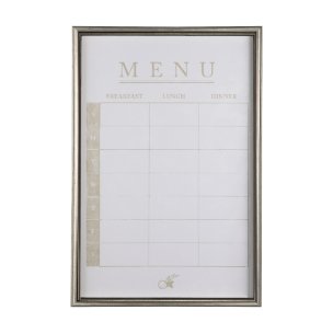 MENU I by Mercana Studio a Hand Embellished Textured Framed Art Print Matted under Glass