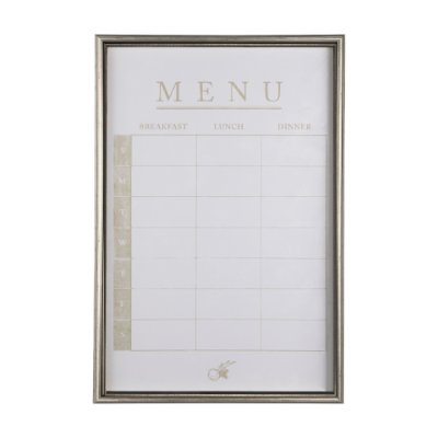 14099 - MENU I by Mercana Studio a Hand Embellished Textured Framed Art Print Matted under Glass