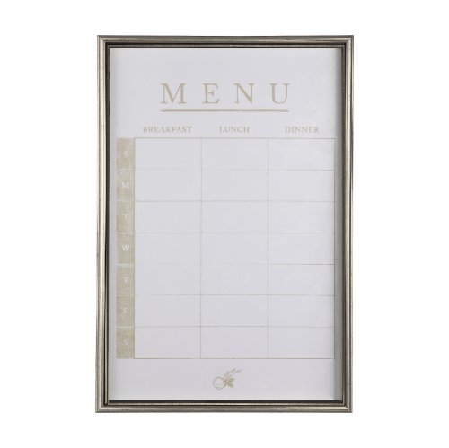 14099 - MENU I by Mercana Studio a Hand Embellished Textured Framed Art Print Matted under Glass