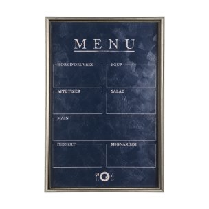 MENU II by Mercana Studio a Hand Embellished Textured Framed Art Print Matted under Glass