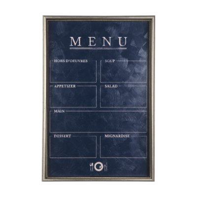 14100 - MENU II by Mercana Studio a Hand Embellished Textured Framed Art Print Matted under Glass