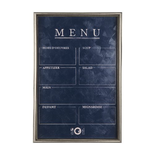 14100 - MENU II by Mercana Studio a Hand Embellished Textured Framed Art Print Matted under Glass