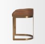 68573V - Hollyfield Cognac Brown Leather Seat Gold Metal Base Counter Stool