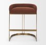 71262 - Hollyfield II Rhine 300 Fabric Seat Gold Metal Base Counter Stool