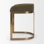 S04152 - Hollyfield II Moss 008 Fabric Seat Gold Metal Base Counter Stool