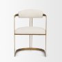 69451V - Hollyfield II Cream Fabric Seat W/ Gold Iron Frame Dining Chair