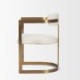 69451V - Hollyfield II Cream Fabric Seat W/ Gold Iron Frame Dining Chair