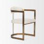 69451V - Hollyfield II Cream Fabric Seat W/ Gold Iron Frame Dining Chair