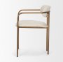 68310V - Parker I Cream Fabric Seat Gold Metal Frame Dining Chair