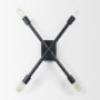 68269 - Xendi 4x25 Black Toned Metal Sputnik Wall Sconce 