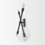 68269 - Xendi 4x25 Black Toned Metal Sputnik Wall Sconce 
