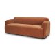 71195 - Saga Stonewashed Rust Chenille Fabric 3 Seater Sofa