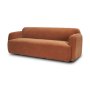 71195 - Saga Stonewashed Rust Chenille Fabric 3 Seater Sofa