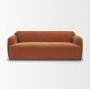 71195 - Saga Stonewashed Rust Chenille Fabric 3 Seater Sofa