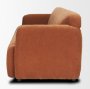 71195 - Saga Stonewashed Rust Chenille Fabric 3 Seater Sofa