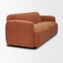 71195 - Saga Stonewashed Rust Chenille Fabric 3 Seater Sofa