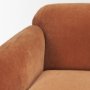 71195 - Saga Stonewashed Rust Chenille Fabric 3 Seater Sofa