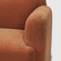71195 - Saga Stonewashed Rust Chenille Fabric 3 Seater Sofa
