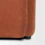 71195 - Saga Stonewashed Rust Chenille Fabric 3 Seater Sofa