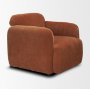 71197 - Saga Stonewashed Rust Chenille Fabric Upholstered Chair