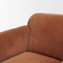 71197 - Saga Stonewashed Rust Chenille Fabric Upholstered Chair