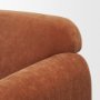 71197 - Saga Stonewashed Rust Chenille Fabric Upholstered Chair