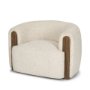 71199 - Kornelia Soft Oatmeal Fabric Barrel Accent Chair